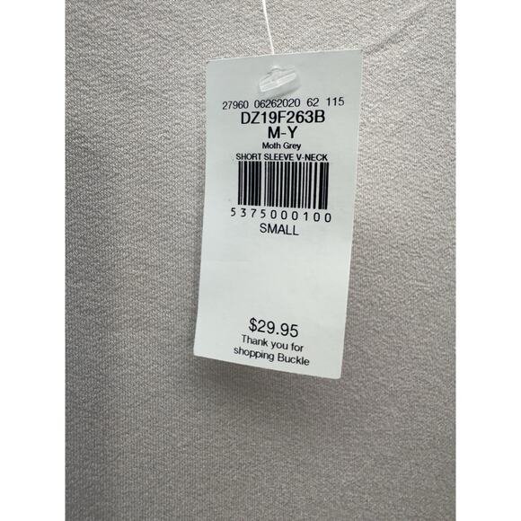 Double Zero Dolman Sleep Flowy Moth Gray Short Sleeve Blouse Women’s Size Small - Picture 6 of 8